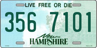 NH license plate 3567101