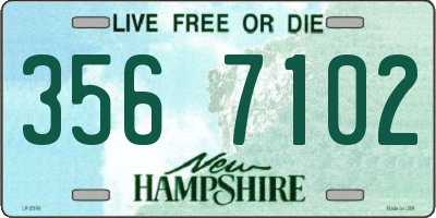 NH license plate 3567102