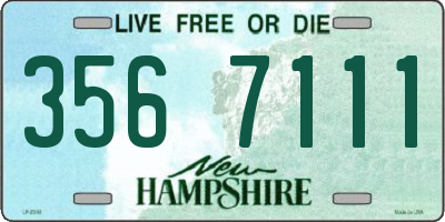 NH license plate 3567111