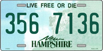 NH license plate 3567136