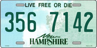 NH license plate 3567142