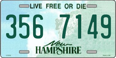 NH license plate 3567149