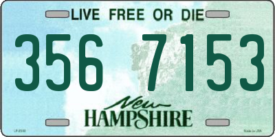 NH license plate 3567153