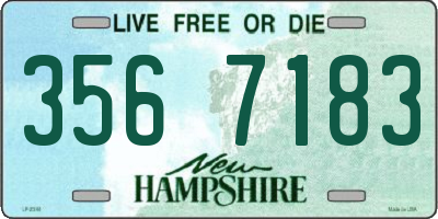 NH license plate 3567183