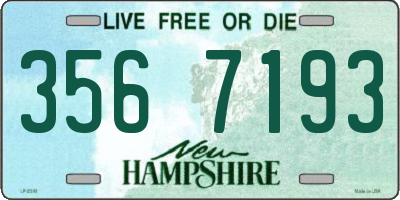 NH license plate 3567193