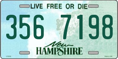 NH license plate 3567198