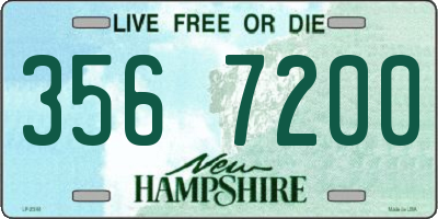NH license plate 3567200