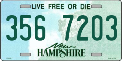 NH license plate 3567203