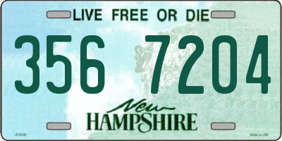 NH license plate 3567204