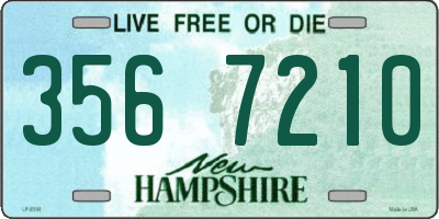NH license plate 3567210
