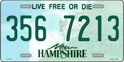 NH license plate 3567213