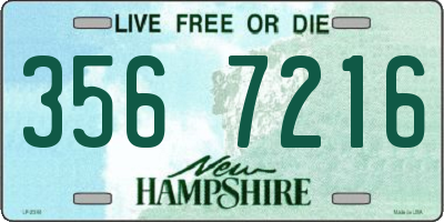 NH license plate 3567216