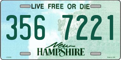 NH license plate 3567221