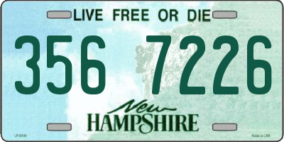 NH license plate 3567226