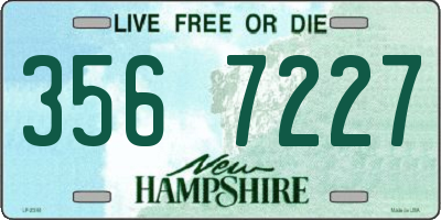 NH license plate 3567227
