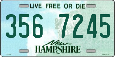 NH license plate 3567245