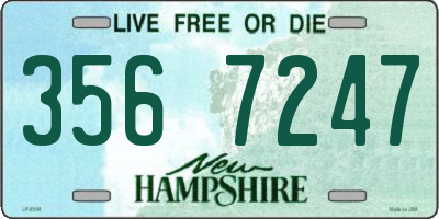 NH license plate 3567247