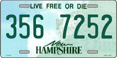 NH license plate 3567252