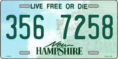NH license plate 3567258