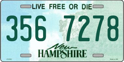 NH license plate 3567278
