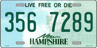 NH license plate 3567289