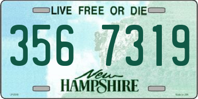 NH license plate 3567319