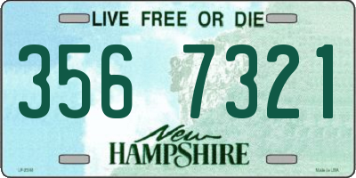NH license plate 3567321