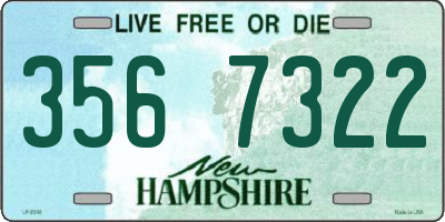 NH license plate 3567322