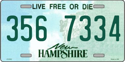 NH license plate 3567334