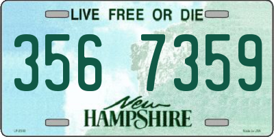 NH license plate 3567359