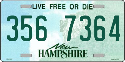NH license plate 3567364