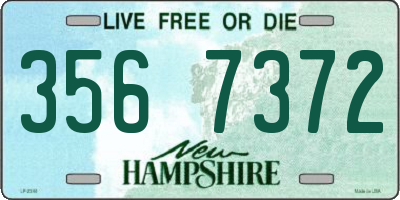 NH license plate 3567372