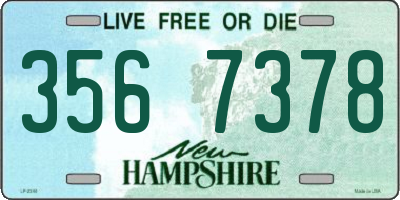NH license plate 3567378