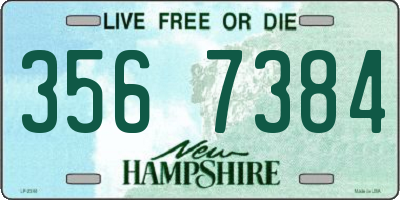 NH license plate 3567384
