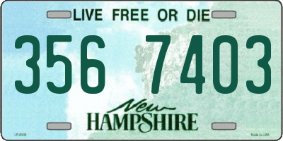NH license plate 3567403