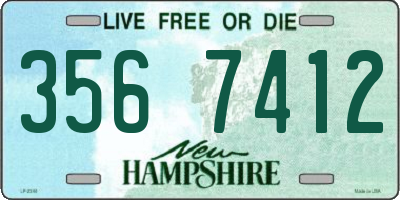 NH license plate 3567412