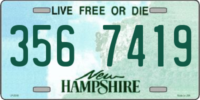 NH license plate 3567419