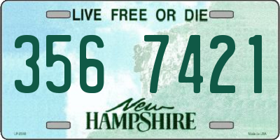 NH license plate 3567421