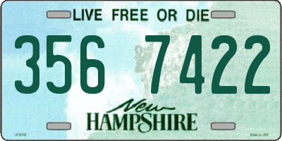 NH license plate 3567422