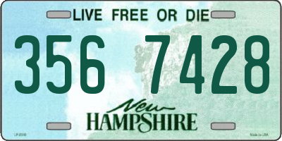 NH license plate 3567428