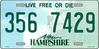 NH license plate 3567429