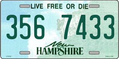 NH license plate 3567433