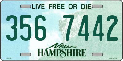 NH license plate 3567442