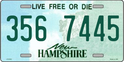 NH license plate 3567445