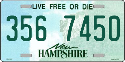 NH license plate 3567450