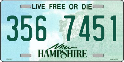 NH license plate 3567451