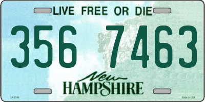 NH license plate 3567463