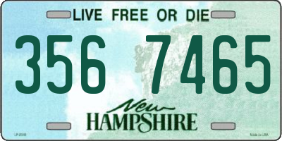 NH license plate 3567465