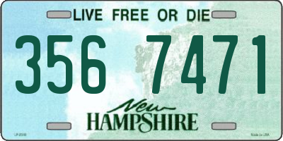 NH license plate 3567471