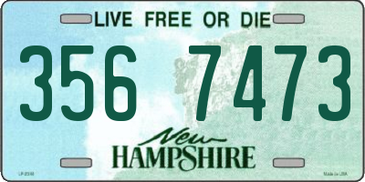 NH license plate 3567473